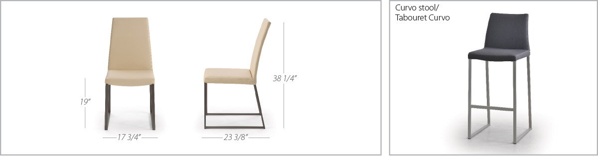 Curvo Chair Dimensions